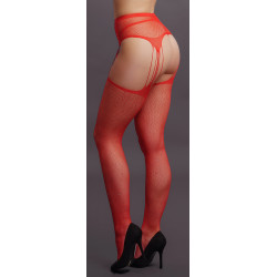 Le Désir Collant effet porte-jarretelles avec strass Lana - Rouge